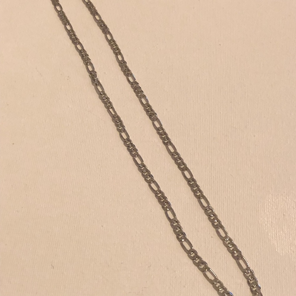 Classic Silver Figaro Chain Necklace